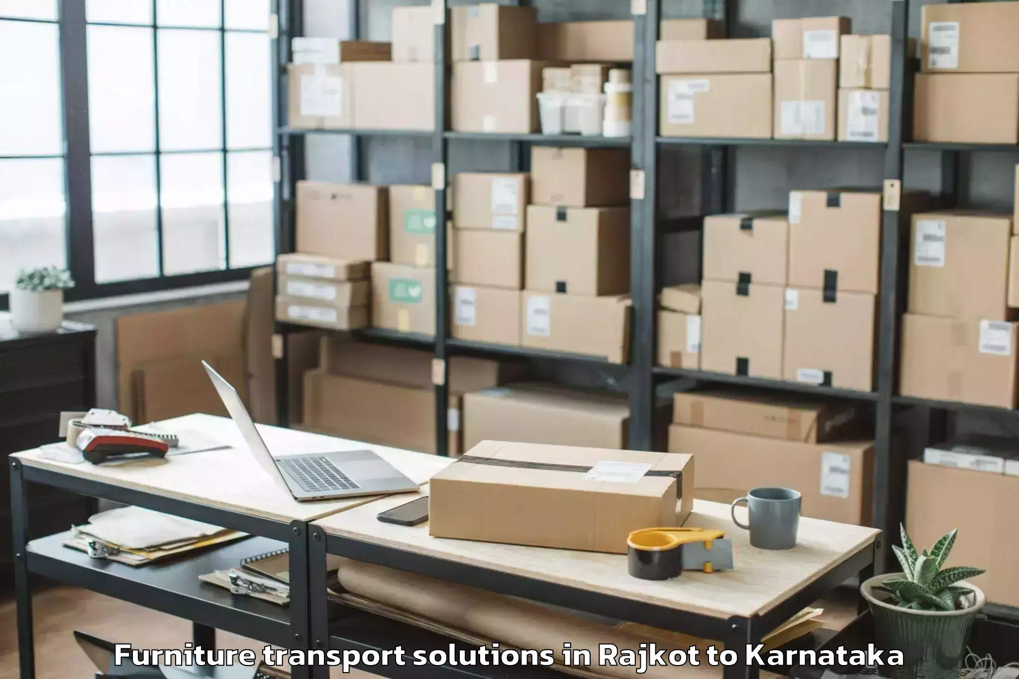 Expert Rajkot to Honnali Furniture Transport Solutions